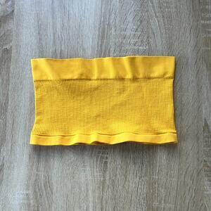 NWOT Free People Intimates Tube Top Ribbed Tank Size XS/S Yellow